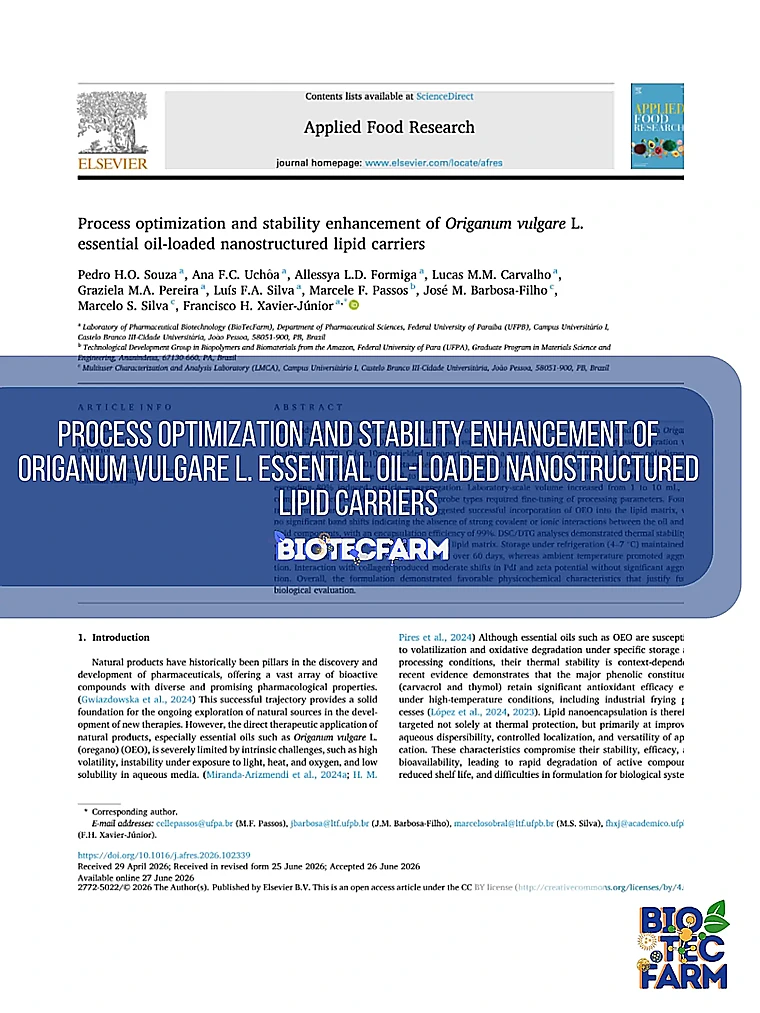 Prévia do artigo em Applied Food Research