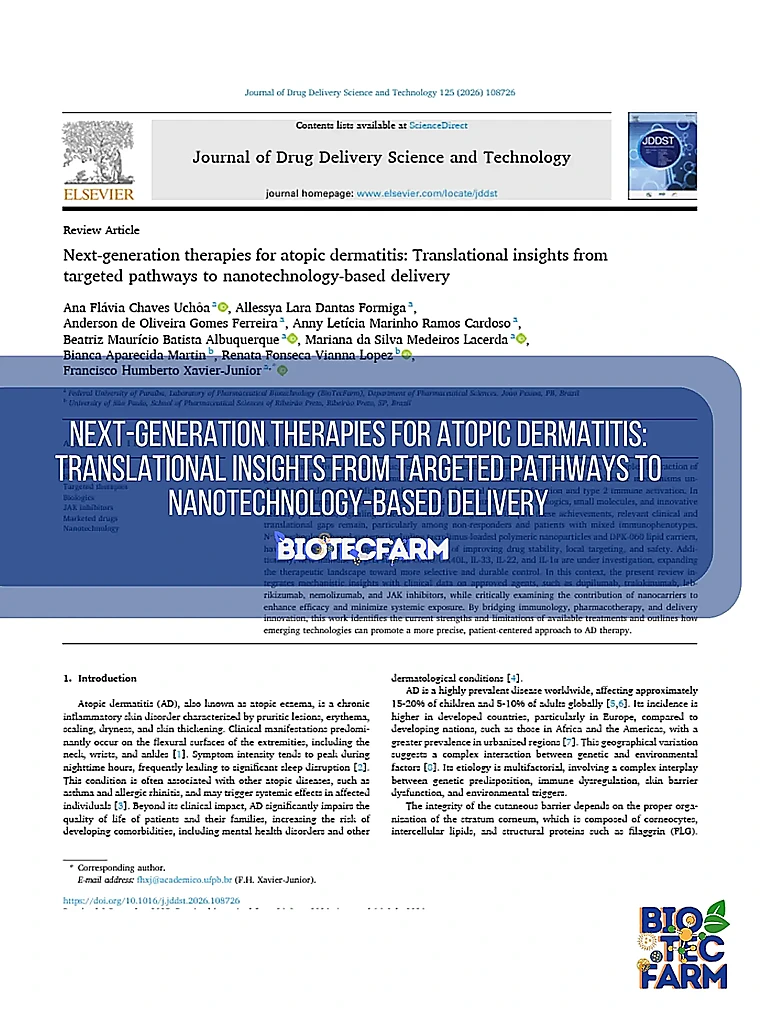 Prévia do artigo em Journal of Drug Delivery Science and Technology
