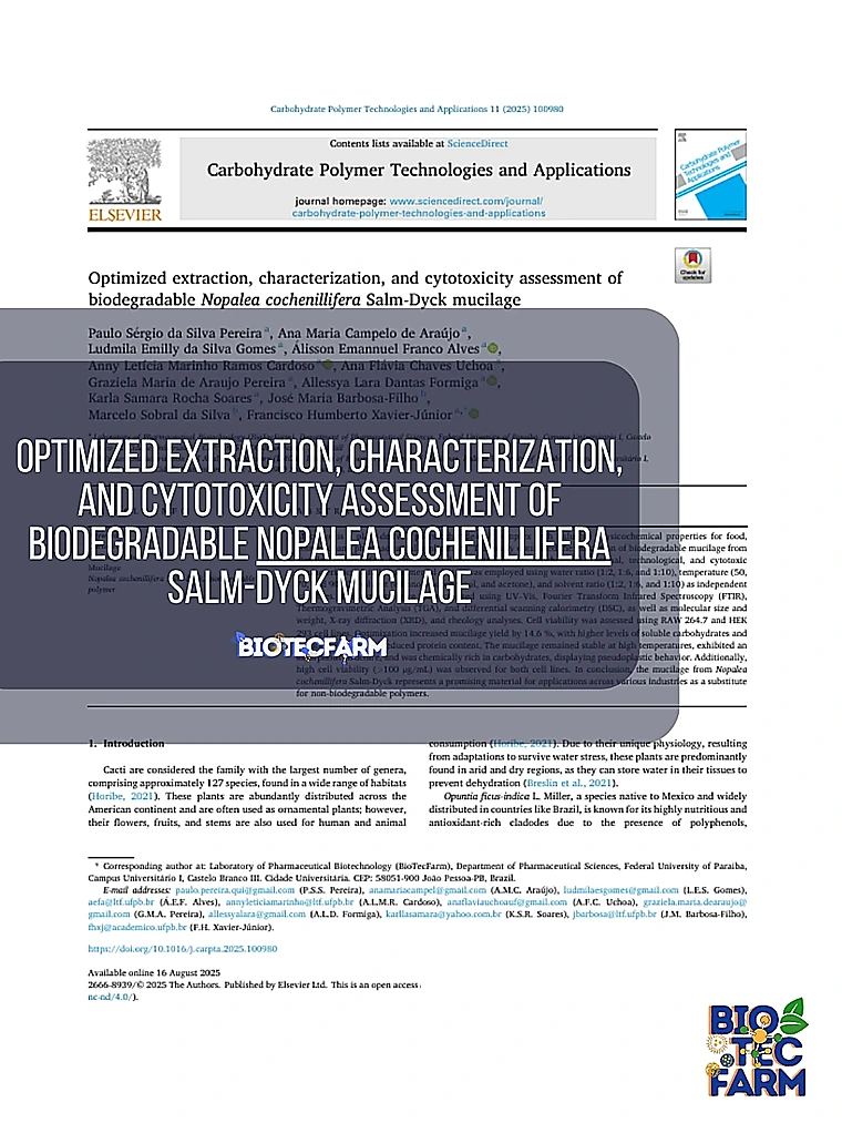 Prévia do artigo em Carbohydrate Polymer Technologies and Applications